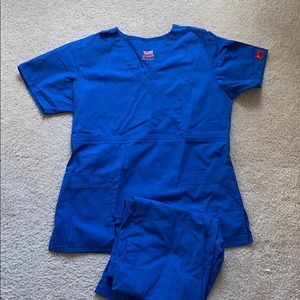 Royal Blue Scrub Set
